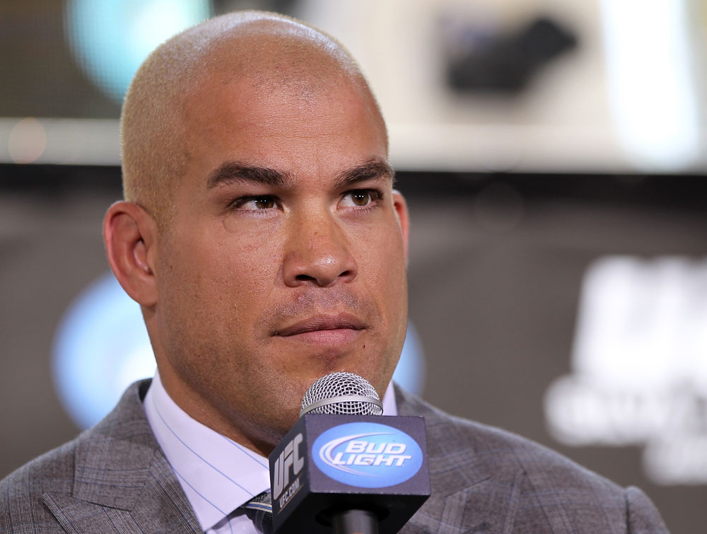 LAS VEGAS, NV - JULY 5: Tito Ortiz attends a pre-fight news conference before the UFC 148 Open Workouts inside XS nightclub at the Encore on July 5, 2012 in Las Vegas, Nevada. (Photo by Josh Hedges/Zuffa LLC/Zuffa LLC via Getty Images)
