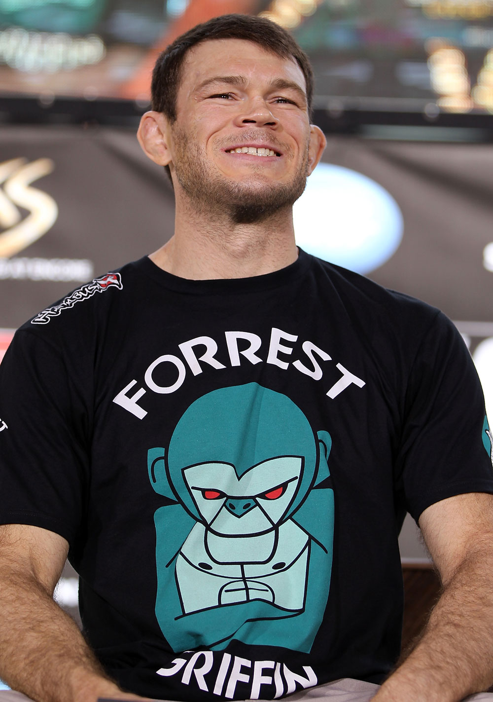 LAS VEGAS, NV - JULY 5: Forrest Griffin attends a pre-fight news conference before the UFC 148 Open Workouts inside XS nightclub at the Encore on July 5, 2012 in Las Vegas, Nevada. (Photo by Josh Hedges/Zuffa LLC/Zuffa LLC via Getty Images)