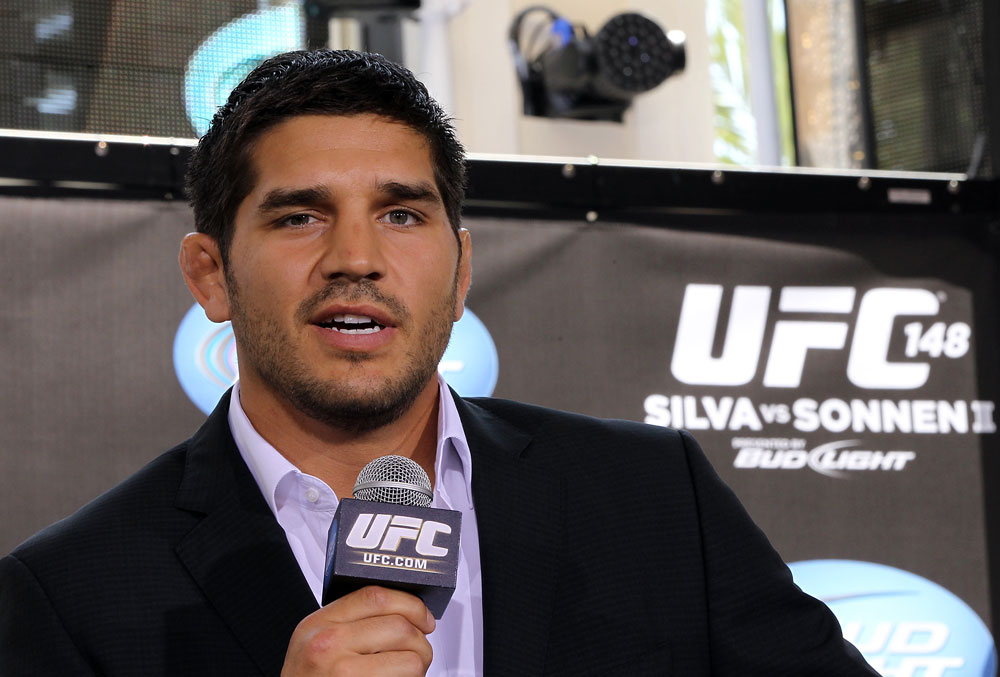 LAS VEGAS, NV - JULY 5: Patrick Cote attends a pre-fight news conference before the UFC 148 Open Workouts inside XS nightclub at the Encore on July 5, 2012 in Las Vegas, Nevada. (Photo by Josh Hedges/Zuffa LLC/Zuffa LLC via Getty Images)