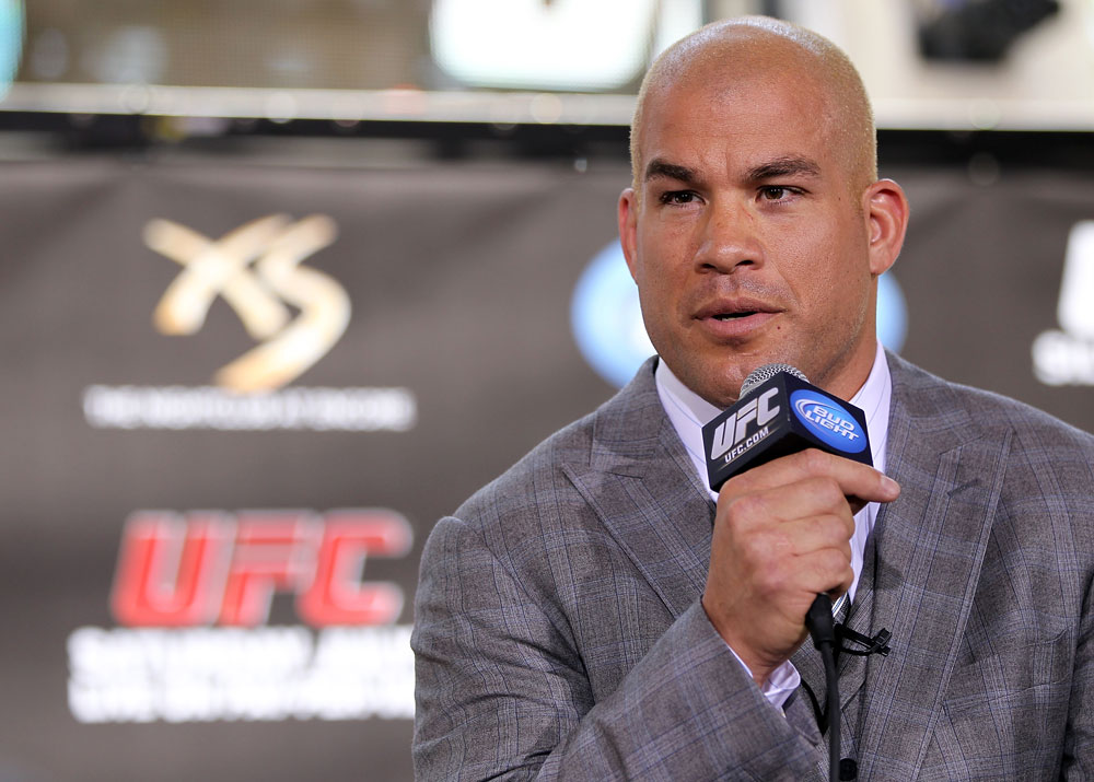 LAS VEGAS, NV - JULY 5: Tito Ortiz attends a pre-fight news conference before the UFC 148 Open Workouts inside XS nightclub at the Encore on July 5, 2012 in Las Vegas, Nevada. (Photo by Josh Hedges/Zuffa LLC/Zuffa LLC via Getty Images)