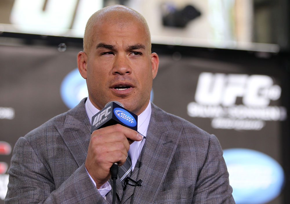 LAS VEGAS, NV - JULY 5: Tito Ortiz attends a pre-fight news conference before the UFC 148 Open Workouts inside XS nightclub at the Encore on July 5, 2012 in Las Vegas, Nevada. (Photo by Josh Hedges/Zuffa LLC/Zuffa LLC via Getty Images)