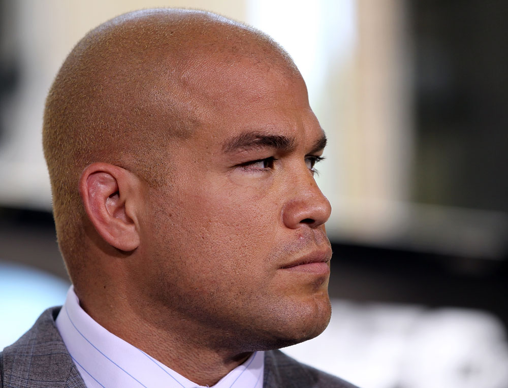 LAS VEGAS, NV - JULY 5: Tito Ortiz attends a pre-fight news conference before the UFC 148 Open Workouts inside XS nightclub at the Encore on July 5, 2012 in Las Vegas, Nevada. (Photo by Josh Hedges/Zuffa LLC/Zuffa LLC via Getty Images)