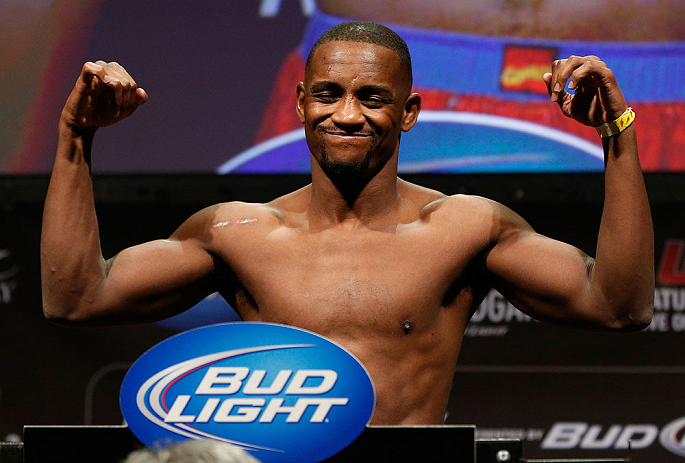 LAS VEGAS, NV - FEBRUARY 01:  Yves Edwards weighs in during the UFC 156 weigh-in on February 1, 2013 at Mandalay Bay Events Center in Las Vegas, Nevada.  (Photo by Josh Hedges/Zuffa LLC/Zuffa LLC via Getty Images)