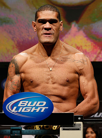 LAS VEGAS, NV - FEBRUARY 01:  Antonio "Bigfoot" Silva weighs in during the UFC 156 weigh-in on February 1, 2013 at Mandalay Bay Events Center in Las Vegas, Nevada.  (Photo by Josh Hedges/Zuffa LLC/Zuffa LLC via Getty Images)