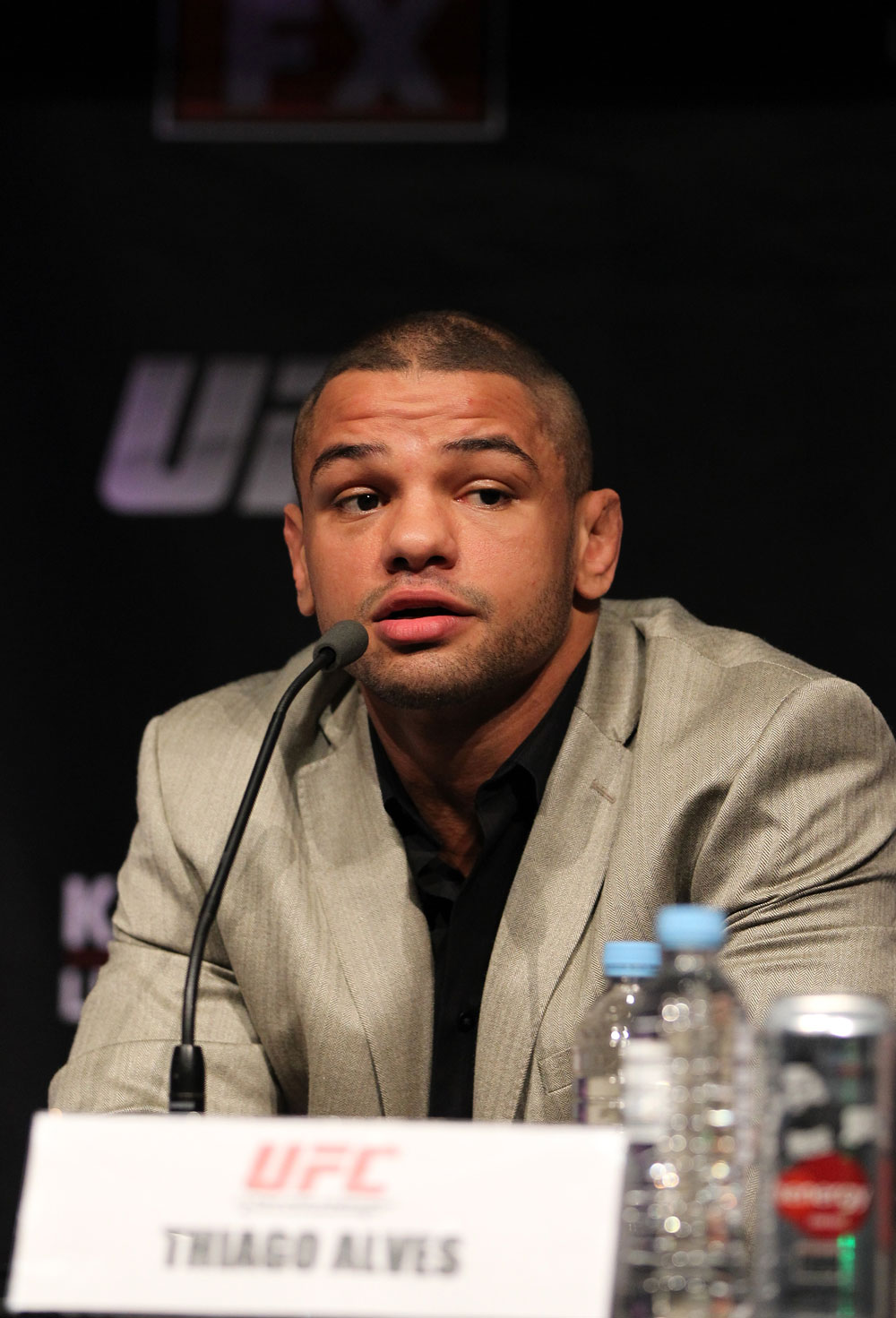 SYDNEY, AUSTRALIA - MARCH 01:  Thiago Alves attends the UFC on FX press conference at the Star Casino on March 1, 2012 in Sydney, Australia.  (Photo by Josh Hedges/Zuffa LLC/Zuffa LLC via Getty Images) *** Local Caption *** Thiago Alves