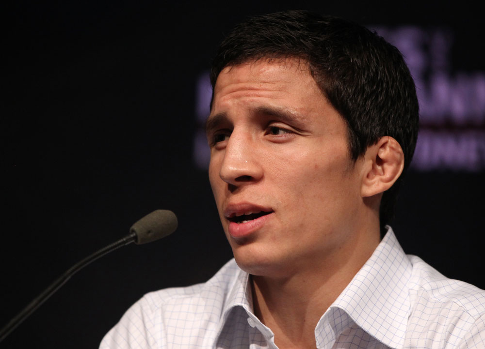 SYDNEY, AUSTRALIA - MARCH 01:  Joseph Benavidez attends the UFC on FX press conference at the Star Casino on March 1, 2012 in Sydney, Australia.  (Photo by Josh Hedges/Zuffa LLC/Zuffa LLC via Getty Images) *** Local Caption *** Joseph Benavidez