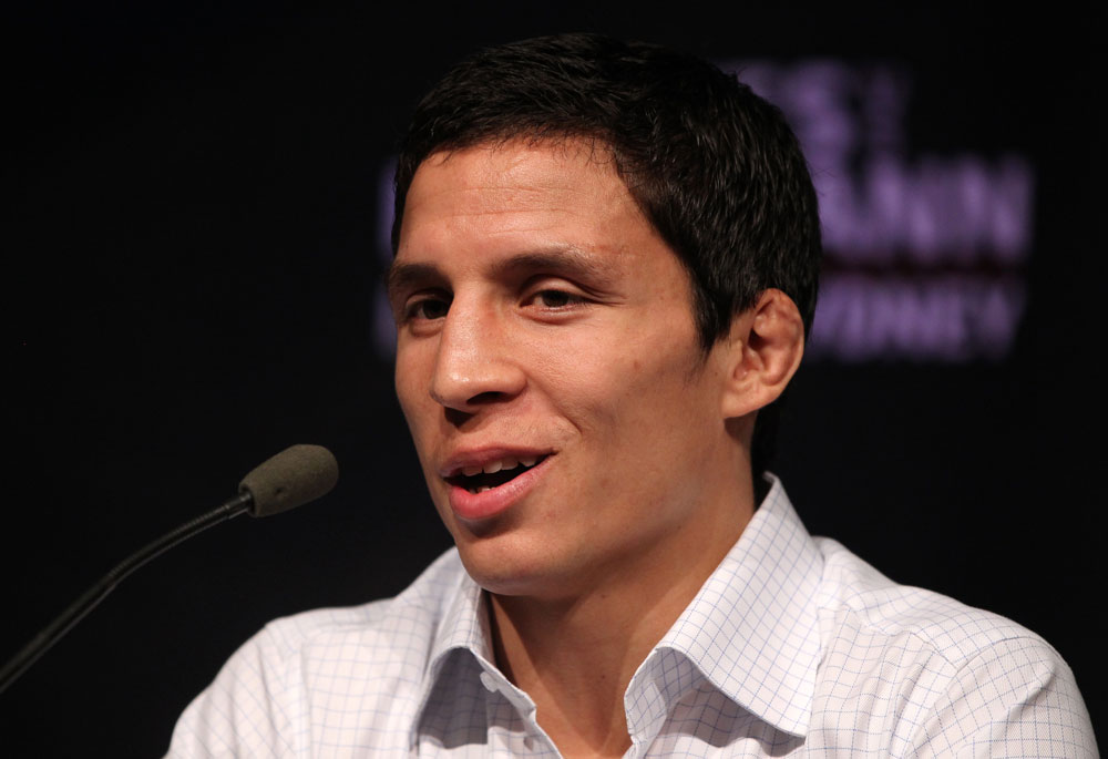 SYDNEY, AUSTRALIA - MARCH 01:  Joseph Benavidez attends the UFC on FX press conference at the Star Casino on March 1, 2012 in Sydney, Australia.  (Photo by Josh Hedges/Zuffa LLC/Zuffa LLC via Getty Images) *** Local Caption *** Joseph Benavidez