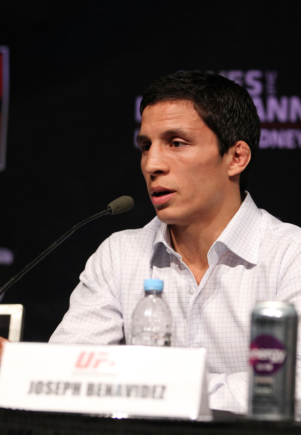 SYDNEY, AUSTRALIA - MARCH 01:  Joseph Benavidez attends the UFC on FX press conference at the Star Casino on March 1, 2012 in Sydney, Australia.  (Photo by Josh Hedges/Zuffa LLC/Zuffa LLC via Getty Images) *** Local Caption *** Joseph Benavidez