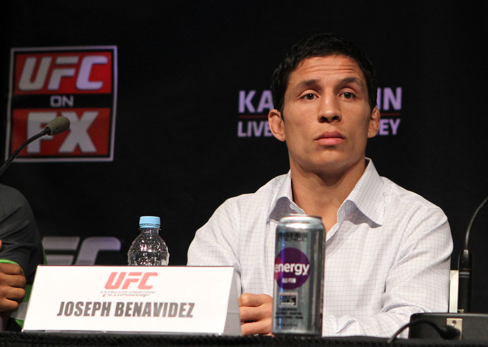 SYDNEY, AUSTRALIA - MARCH 01:  Joseph Benavidez attends the UFC on FX press conference at the Star Casino on March 1, 2012 in Sydney, Australia.  (Photo by Josh Hedges/Zuffa LLC/Zuffa LLC via Getty Images) *** Local Caption *** Joseph Benavidez