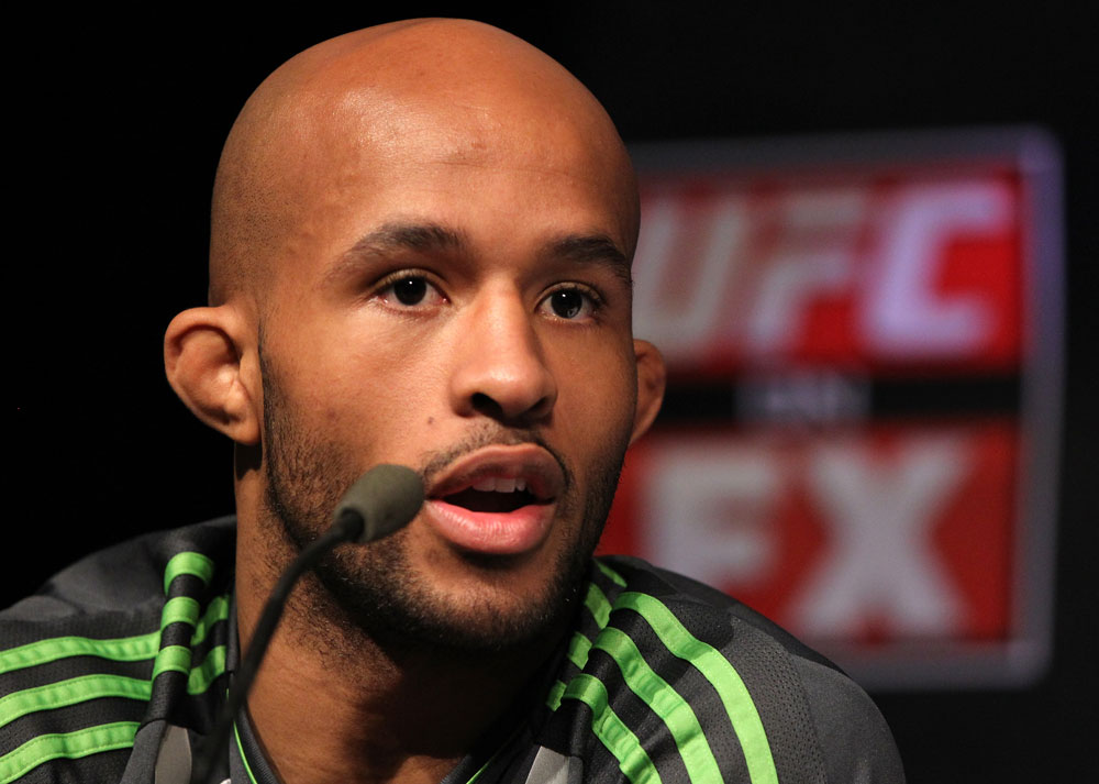SYDNEY, AUSTRALIA - MARCH 01:  Demetrious Johnson attends the UFC on FX press conference at the Star Casino on March 1, 2012 in Sydney, Australia.  (Photo by Josh Hedges/Zuffa LLC/Zuffa LLC via Getty Images) *** Local Caption *** Demetrious Johnson