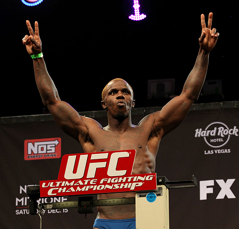 LAS VEGAS, NV - DECEMBER 14:  Melvin Guillard weighs in during TUF 16 Finale weigh in on December 14, 2012  at the Joint at the Hard Rock in Las Vegas, Nevada.  (Photo by Jim Kemper/Zuffa LLC/Zuffa LLC via Getty Images)