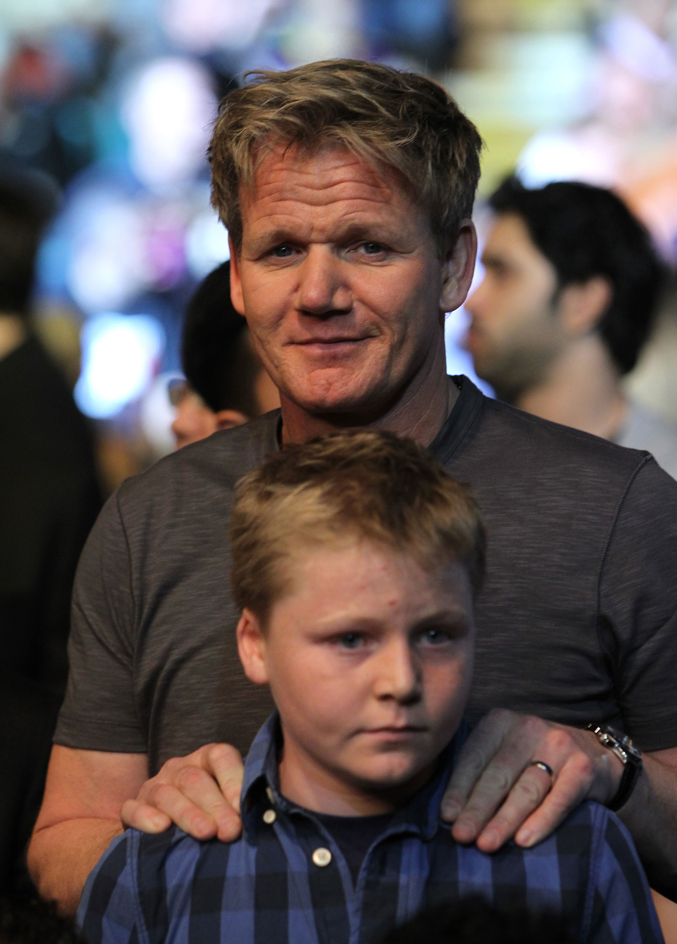 LAS VEGAS, NV - DECEMBER 30: Gordon Ramsay in attendance during the UFC 141 event at the MGM Grand Garden Arena on December 30, 2011 in Las Vegas, Nevada. (Photo by Josh Hedges/Zuffa LLC/Zuffa LLC via Getty Images) *** Local Caption *** Gordon Ramsay
