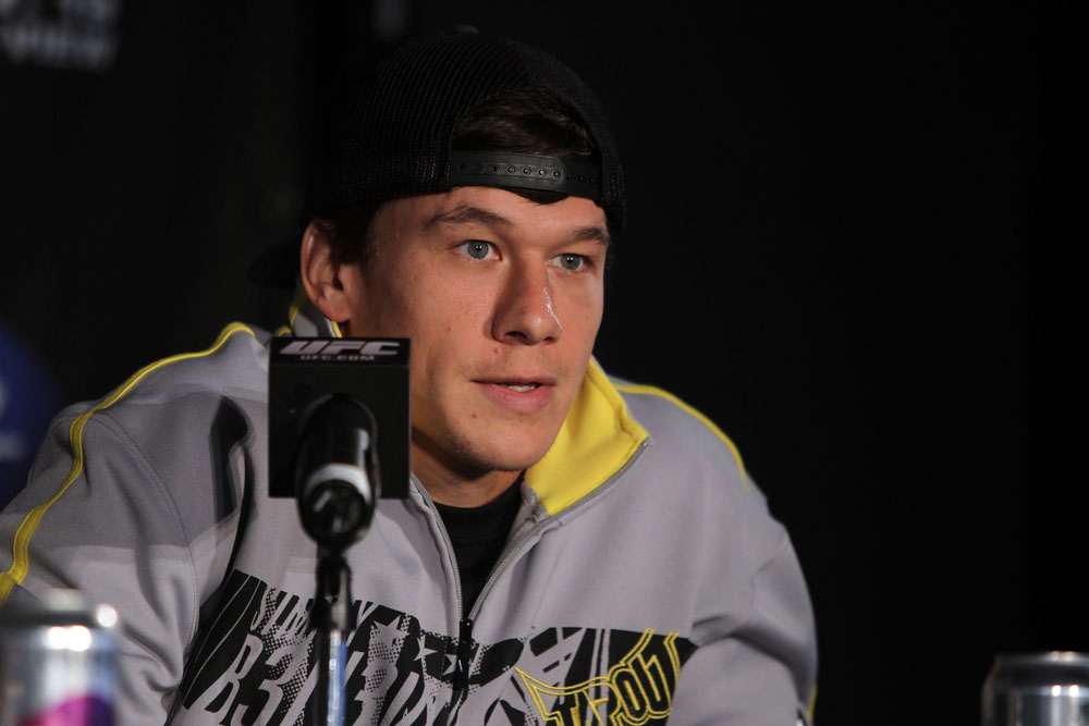 SAN FRANCISCO, CA - NOVEMBER 17: Brian Bowles attends the UFC 139 pre-fight press conference at the Fort Mason Center on November 17, 2011 in San Francisco, California. (Photo by Josh Hedges/Zuffa LLC/Zuffa LLC via Getty Images)