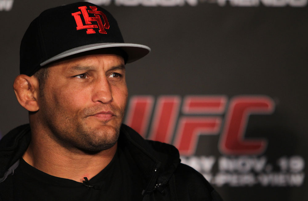 SAN FRANCISCO, CA - NOVEMBER 17: Dan Henderson attends the UFC 139 pre-fight press conference at the Fort Mason Center on November 17, 2011 in San Francisco, California. (Photo by Josh Hedges/Zuffa LLC/Zuffa LLC via Getty Images)