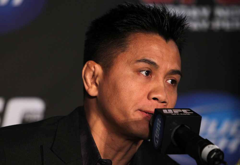 SAN FRANCISCO, CA - NOVEMBER 17: Cung Le attends the UFC 139 pre-fight press conference at the Fort Mason Center on November 17, 2011 in San Francisco, California. (Photo by Josh Hedges/Zuffa LLC/Zuffa LLC via Getty Images)