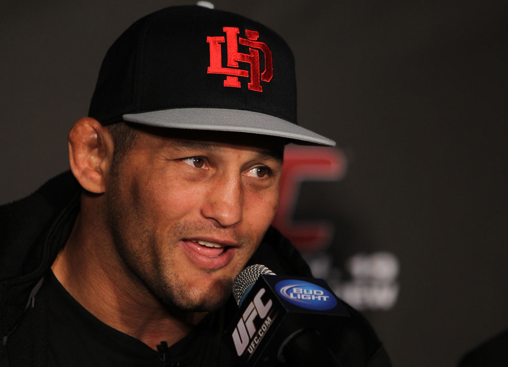 SAN FRANCISCO, CA - NOVEMBER 17: Dan Henderson attends the UFC 139 pre-fight press conference at the Fort Mason Center on November 17, 2011 in San Francisco, California. (Photo by Josh Hedges/Zuffa LLC/Zuffa LLC via Getty Images)