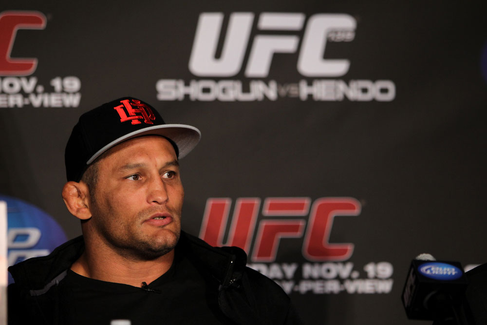 SAN FRANCISCO, CA - NOVEMBER 17: Dan Henderson attends the UFC 139 pre-fight press conference at the Fort Mason Center on November 17, 2011 in San Francisco, California. (Photo by Josh Hedges/Zuffa LLC/Zuffa LLC via Getty Images)