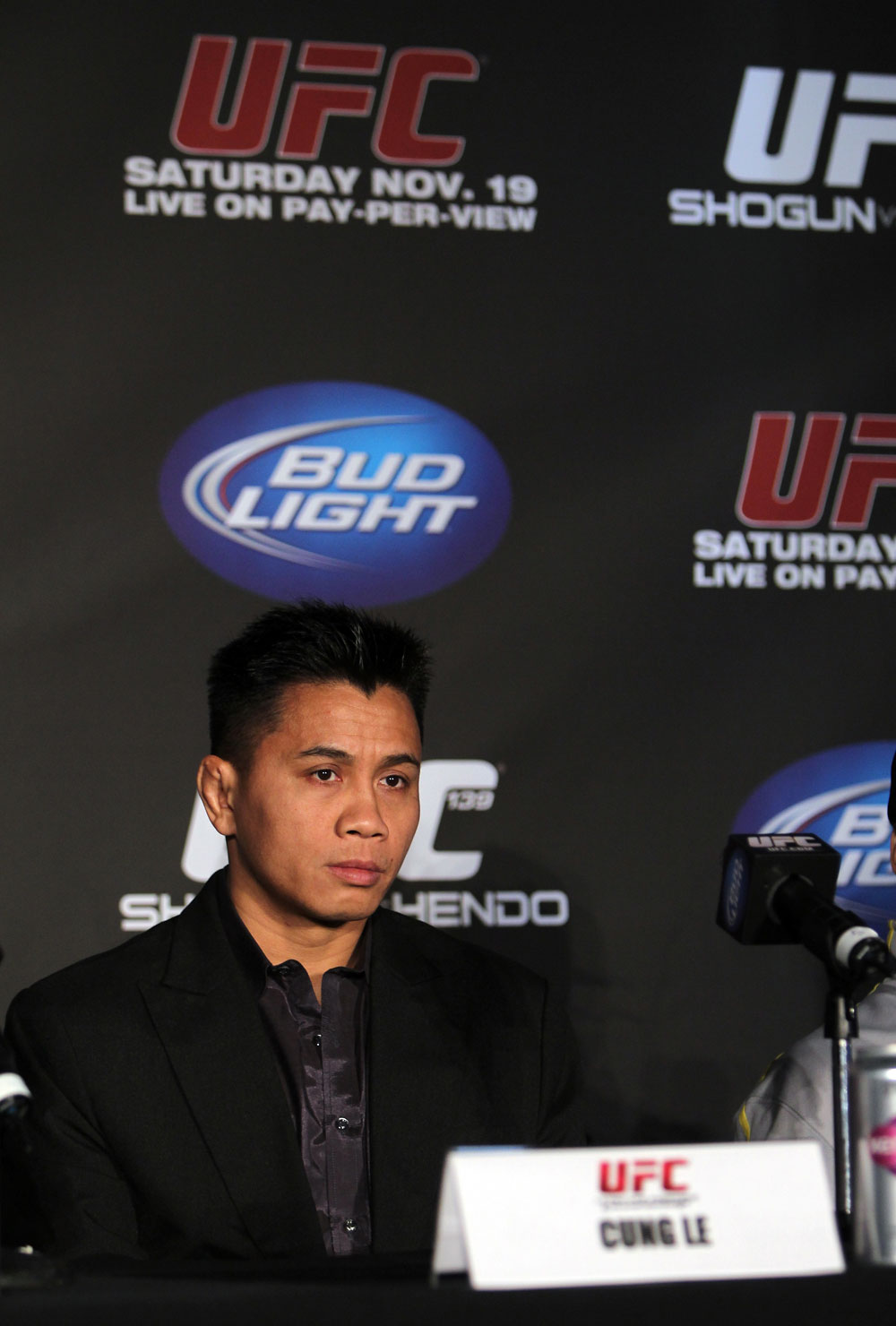 SAN FRANCISCO, CA - NOVEMBER 17: Cung Le attends the UFC 139 pre-fight press conference at the Fort Mason Center on November 17, 2011 in San Francisco, California. (Photo by Josh Hedges/Zuffa LLC/Zuffa LLC via Getty Images)