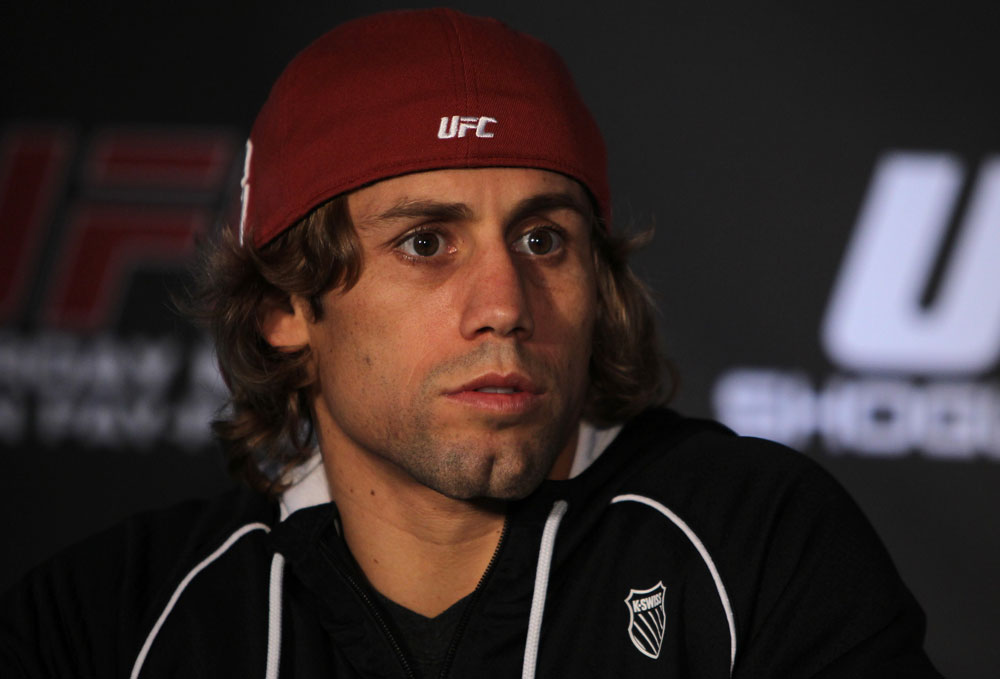 SAN FRANCISCO, CA - NOVEMBER 17: Urijah Faber attends the UFC 139 pre-fight press conference at the Fort Mason Center on November 17, 2011 in San Francisco, California. (Photo by Josh Hedges/Zuffa LLC/Zuffa LLC via Getty Images)