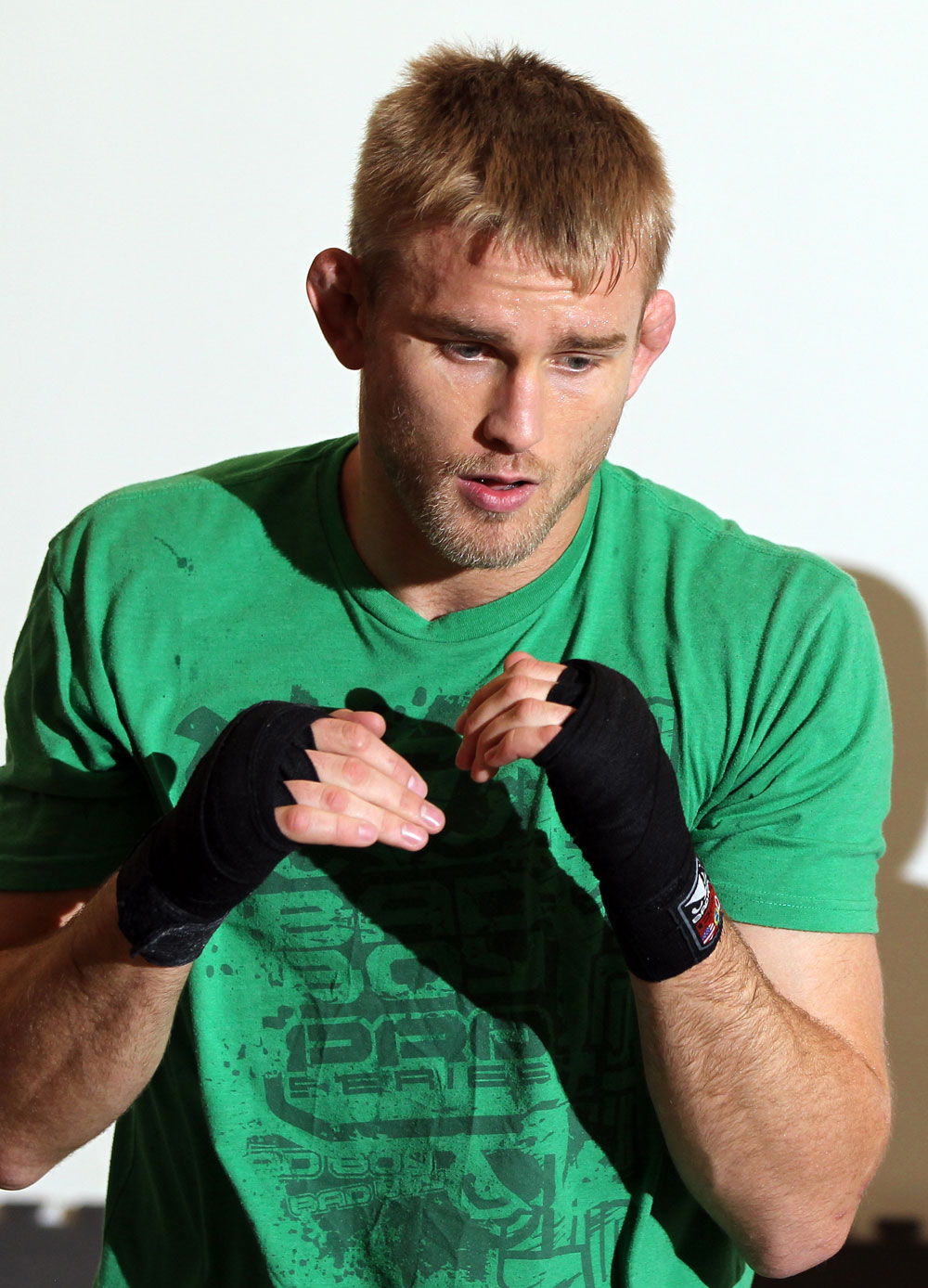 STOCKHOLM, SWEDEN - APRIL 11: Alexander Gustafsson works out for the media during the UFC open workouts at Pancrase Gym on April 11, 2012 in Stockholm, Sweden. (Photo by Josh Hedges/Zuffa LLC/Zuffa LLC via Getty Images)