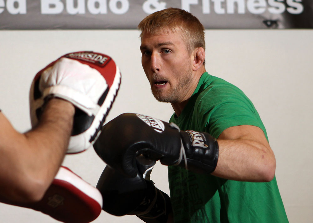 STOCKHOLM, SWEDEN - APRIL 11: Alexander Gustafsson works out for the media during the UFC open workouts at Pancrase Gym on April 11, 2012 in Stockholm, Sweden. (Photo by Josh Hedges/Zuffa LLC/Zuffa LLC via Getty Images)