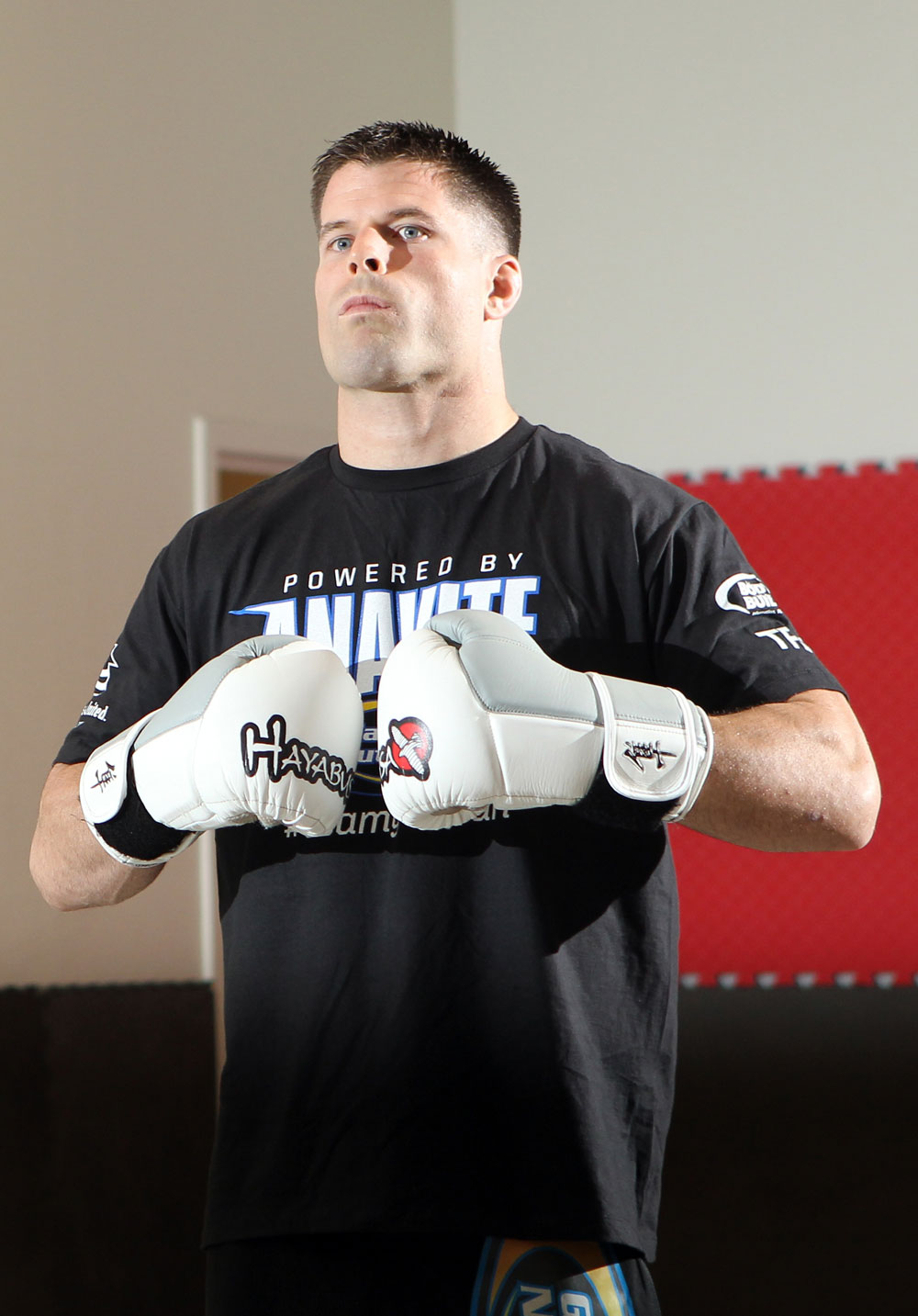 STOCKHOLM, SWEDEN - APRIL 11: Brian Stann works out for the media during the UFC open workouts at Pancrase Gym on April 11, 2012 in Stockholm, Sweden. (Photo by Josh Hedges/Zuffa LLC/Zuffa LLC via Getty Images)