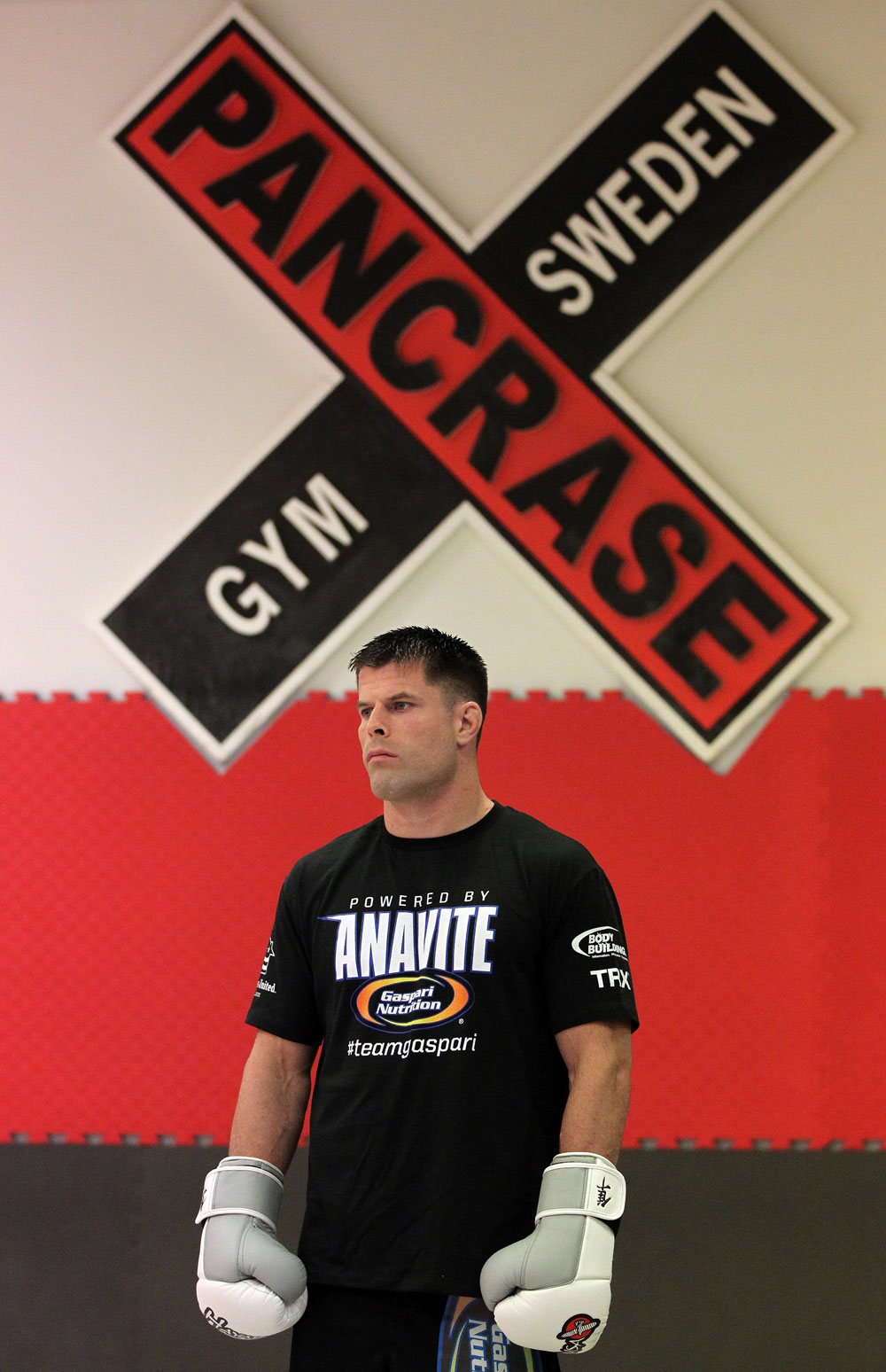 STOCKHOLM, SWEDEN - APRIL 11: Brian Stann works out for the media during the UFC open workouts at Pancrase Gym on April 11, 2012 in Stockholm, Sweden. (Photo by Josh Hedges/Zuffa LLC/Zuffa LLC via Getty Images)
