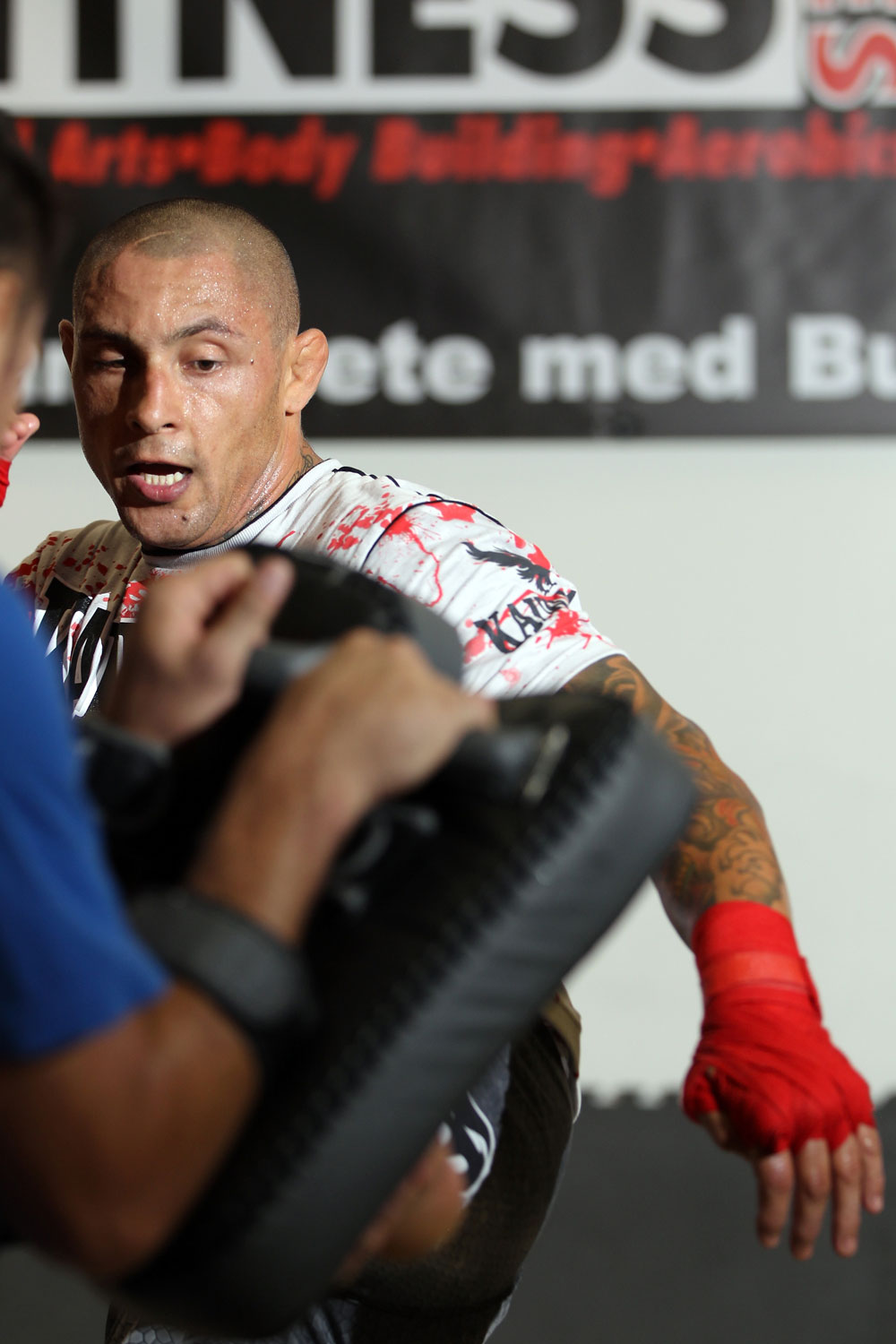STOCKHOLM, SWEDEN - APRIL 11: Thiago Silva of Brazil works out for the media during the UFC open workouts at Pancrase Gym on April 11, 2012 in Stockholm, Sweden. (Photo by Josh Hedges/Zuffa LLC/Zuffa LLC via Getty Images)