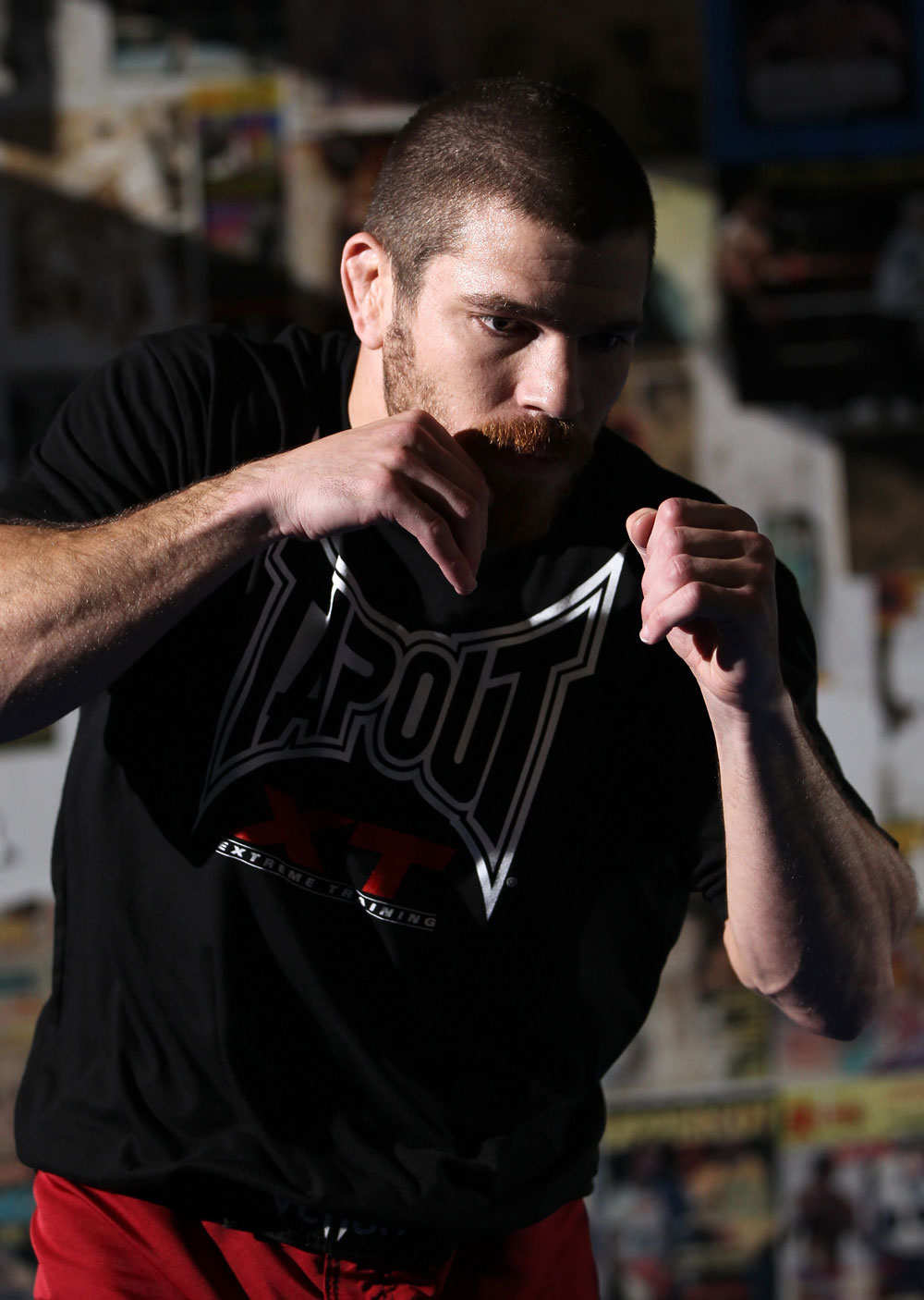 NEW YORK, NY - MAY 02: Jim Miller works out for the fans and media during the UFC on FOX open workouts at Church Street Boxing Gym on May 2, 2012 in New York City. (Photo by Josh Hedges/Zuffa LLC/Zuffa LLC via Getty Images)