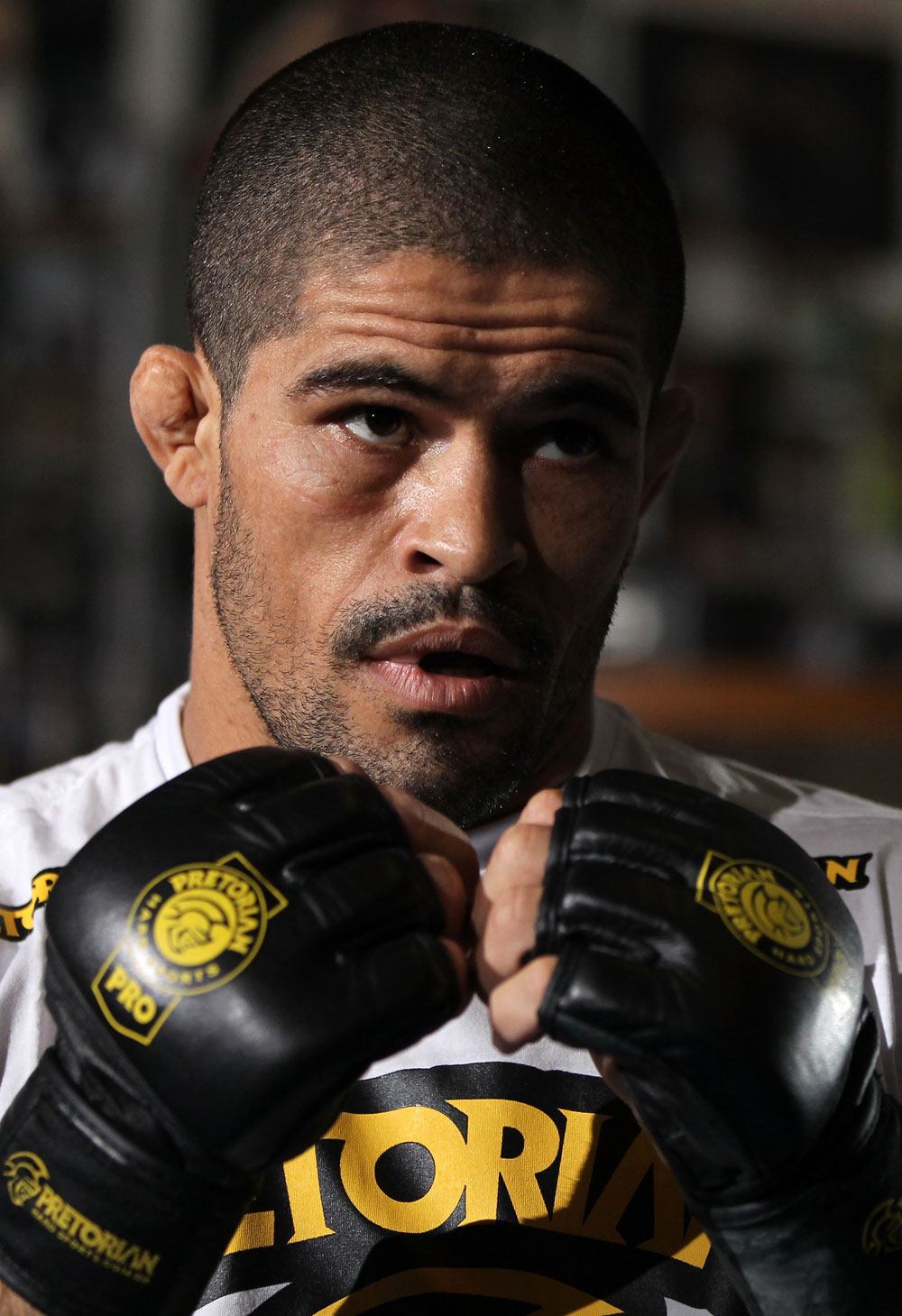 NEW YORK, NY - MAY 02: Rousimar Palhares works out for the fans and media during the UFC on FOX open workouts at Church Street Boxing Gym on May 2, 2012 in New York City. (Photo by Josh Hedges/Zuffa LLC/Zuffa LLC via Getty Images)