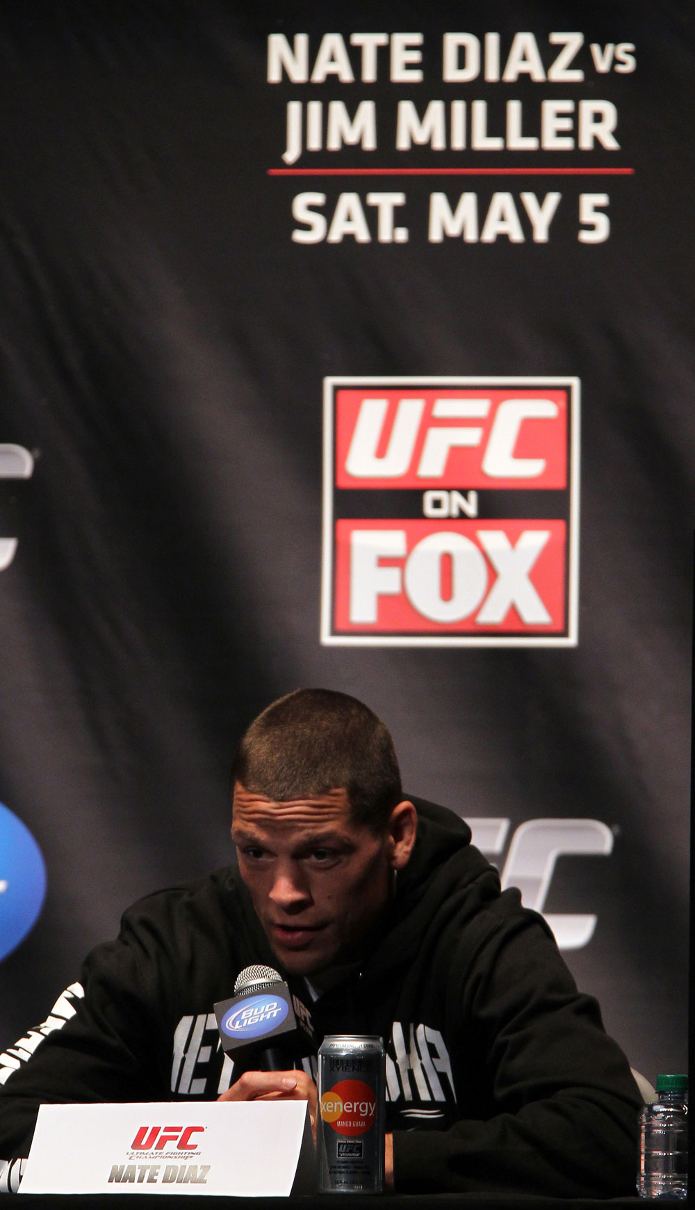 NEW YORK, NY - MAY 03: Nate Diaz attends the UFC on FOX pre-fight press conference at Beacon Theatre on May 3, 2012 in New York City. (Photo by Josh Hedges/Zuffa LLC/Zuffa LLC via Getty Images)