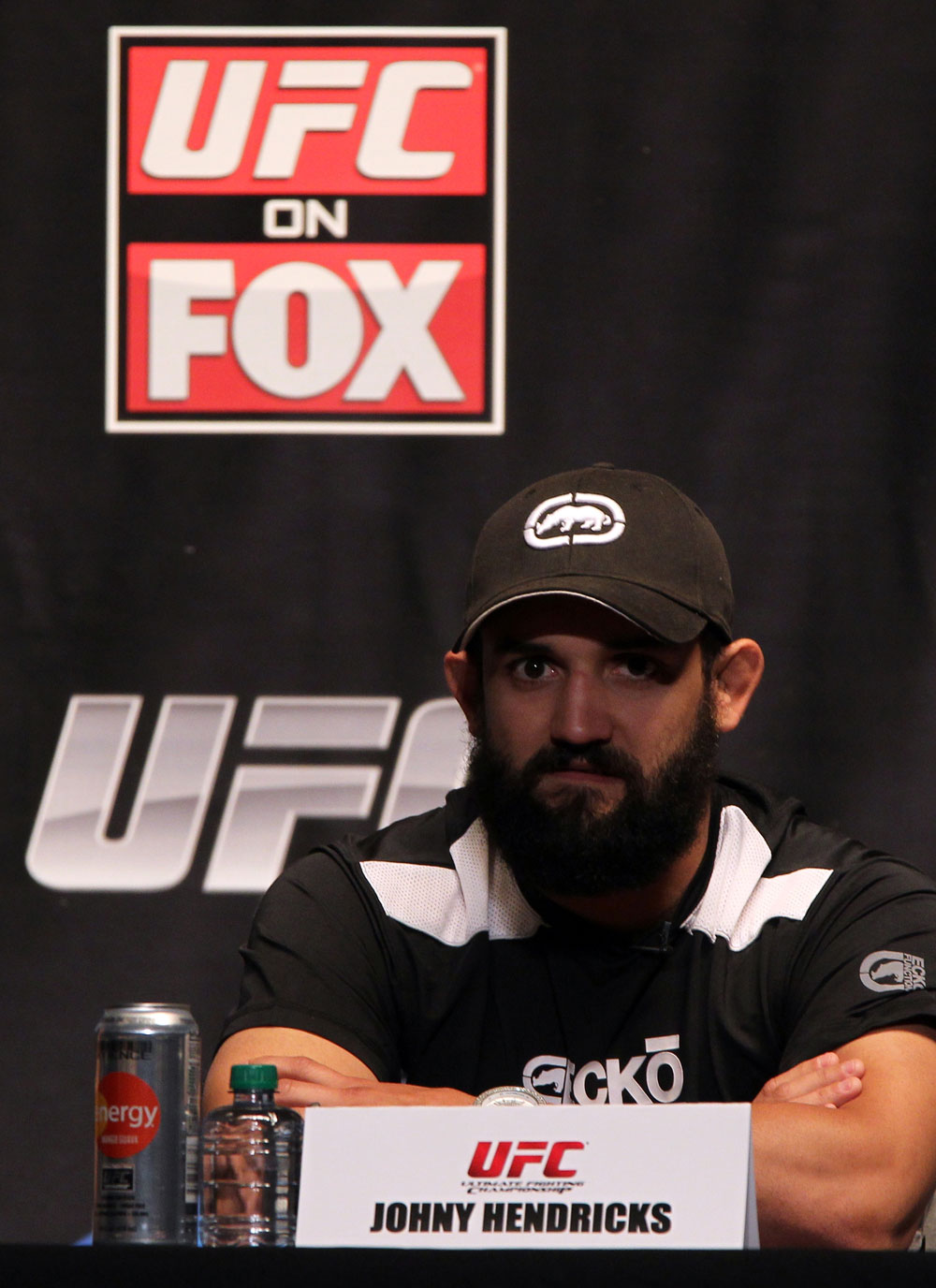 NEW YORK, NY - MAY 03: Johny Hendricks attends the UFC on FOX pre-fight press conference at Beacon Theatre on May 3, 2012 in New York City. (Photo by Josh Hedges/Zuffa LLC/Zuffa LLC via Getty Images)