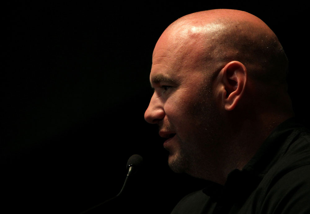 NEW YORK, NY - MAY 03: UFC President Dana White attends the UFC on FOX pre-fight press conference at Beacon Theatre on May 3, 2012 in New York City. (Photo by Josh Hedges/Zuffa LLC/Zuffa LLC via Getty Images)