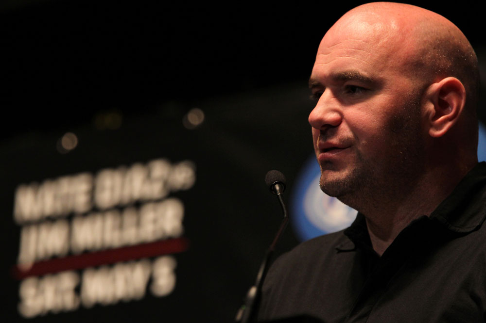 NEW YORK, NY - MAY 03: UFC President Dana White attends the UFC on FOX pre-fight press conference at Beacon Theatre on May 3, 2012 in New York City. (Photo by Josh Hedges/Zuffa LLC/Zuffa LLC via Getty Images)