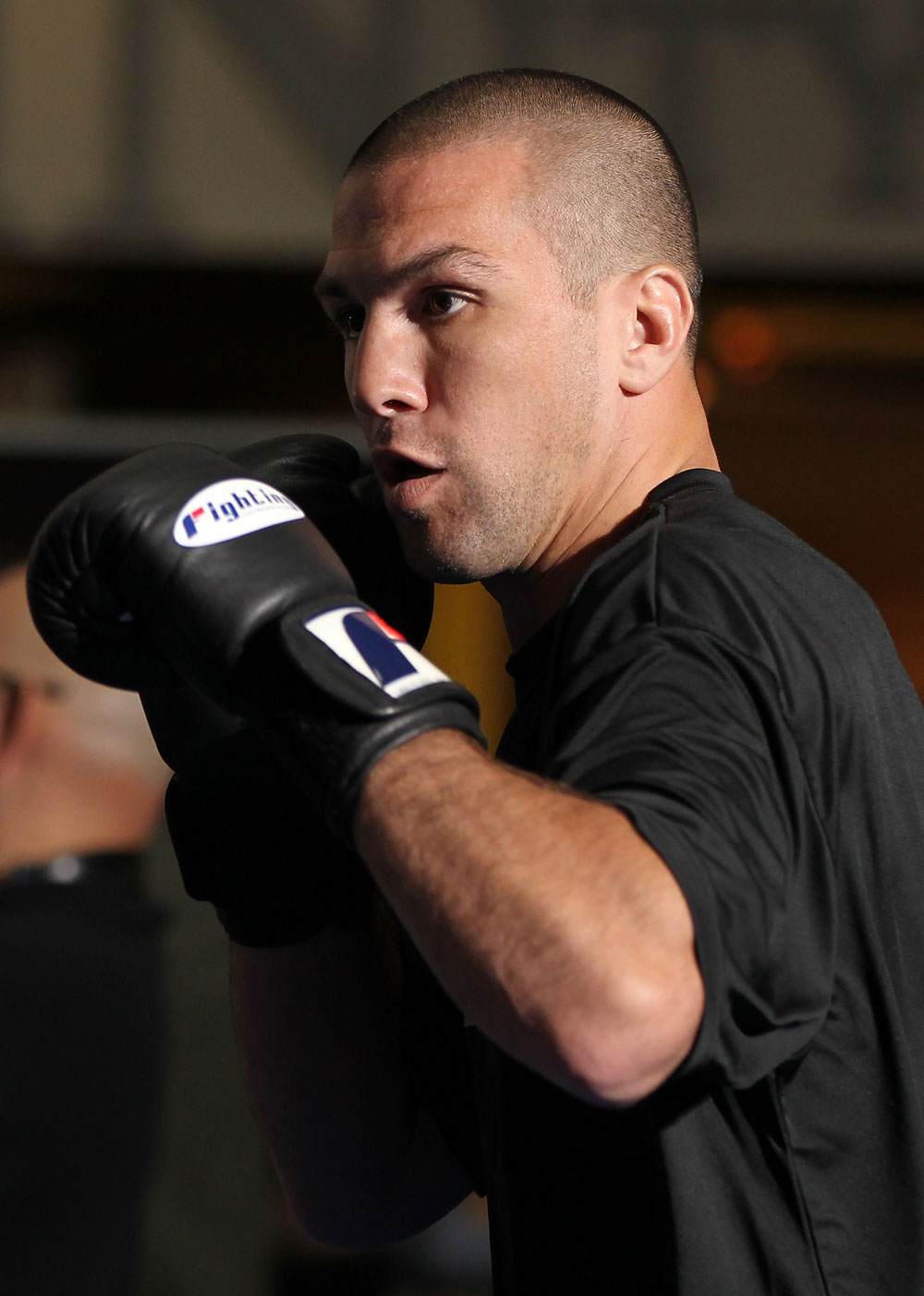 SUNRISE, FL - JUNE 06: Josh Neer works out for fans and media during the UFC open workouts at Sawgrass Mills Mall on June 6, 2012 in Sunrise, Florida. (Photo by Josh Hedges/Zuffa LLC/Zuffa LLC via Getty Images)