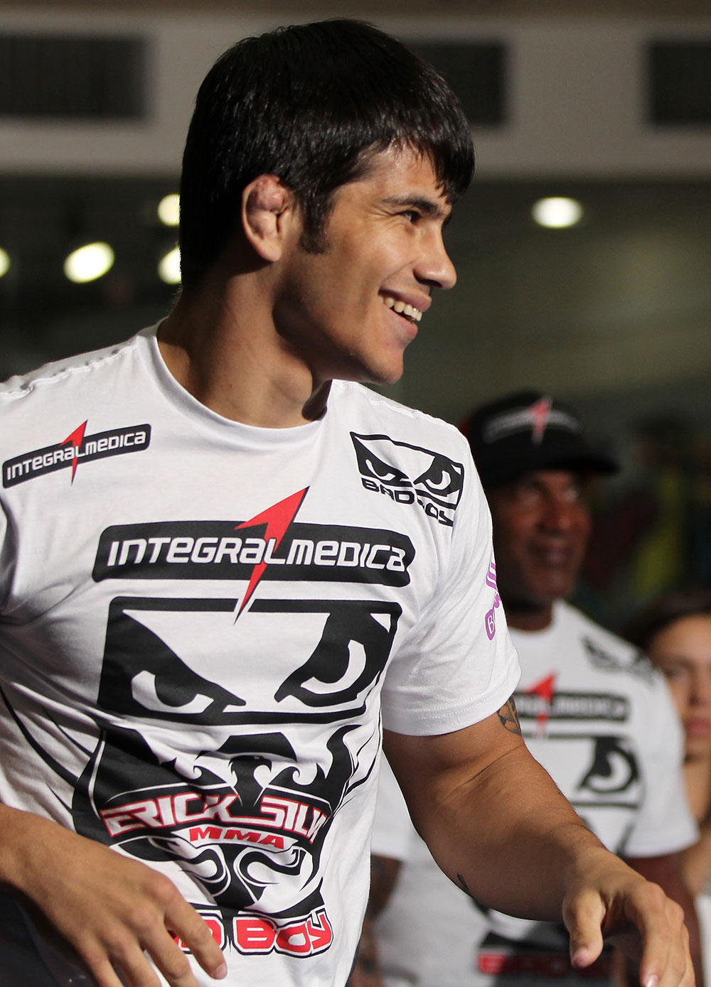 SUNRISE, FL - JUNE 06:   Erick Silva works out for fans and media during the UFC open workouts at Sawgrass Mills Mall on June 6, 2012 in Sunrise, Florida.  (Photo by Josh Hedges/Zuffa LLC/Zuffa LLC via Getty Images)
