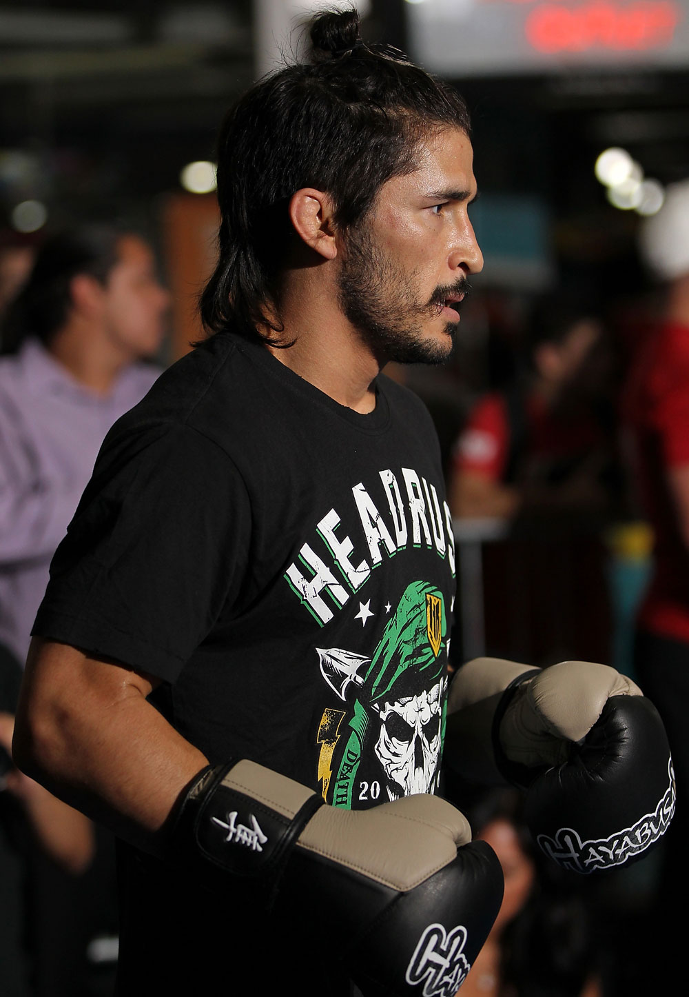 SUNRISE, FL - JUNE 06:   Ian McCall works out for fans and media during the UFC open workouts at Sawgrass Mills Mall on June 6, 2012 in Sunrise, Florida.  (Photo by Josh Hedges/Zuffa LLC/Zuffa LLC via Getty Images)