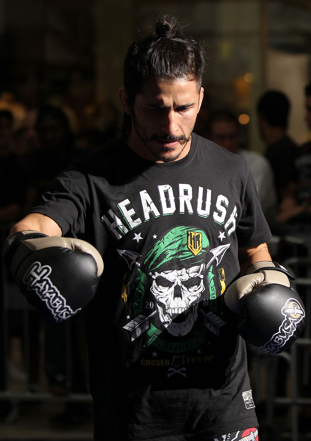 SUNRISE, FL - JUNE 06:   Ian McCall works out for fans and media during the UFC open workouts at Sawgrass Mills Mall on June 6, 2012 in Sunrise, Florida.  (Photo by Josh Hedges/Zuffa LLC/Zuffa LLC via Getty Images)