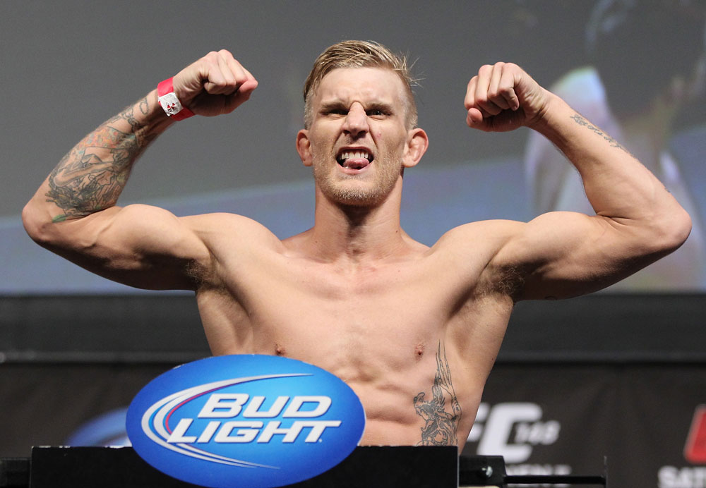 LAS VEGAS, NV - JULY 6: John Alessio makes weight during the UFC 148 Weigh In at the Mandalay Bay Events Center on July 6, 2012 in Las Vegas, Nevada. (Photo by Josh Hedges/Zuffa LLC/Zuffa LLC via Getty Images)