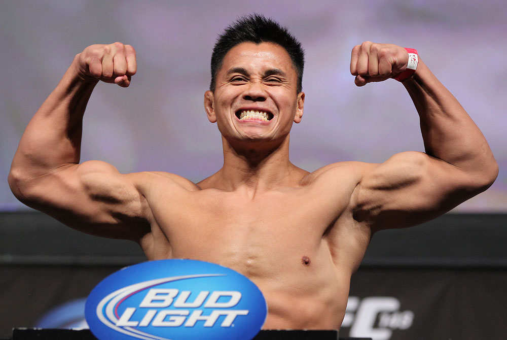 LAS VEGAS, NV - JULY 6: Cung Le makes weight during the UFC 148 Weigh In at the Mandalay Bay Events Center on July 6, 2012 in Las Vegas, Nevada. (Photo by Josh Hedges/Zuffa LLC/Zuffa LLC via Getty Images)