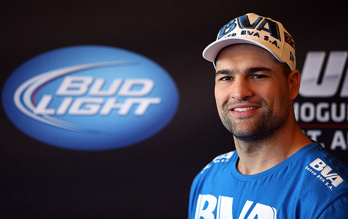 LOS ANGELES - AUGUST 01:  Mauricio "Shogun" Rua works out for the media during the UFC on FOX open workouts at the J.W. Marriott on August 1, 2012 in Los Angeles, California. (Photo by Josh Hedges/Zuffa LLC/Zuffa LLC via Getty Images)