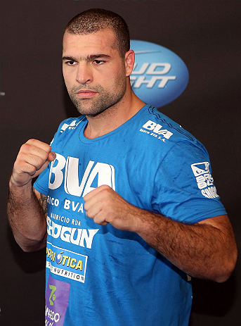 LOS ANGELES - AUGUST 01:  Mauricio "Shogun" Rua works out for the media during the UFC on FOX open workouts at the J.W. Marriott on August 1, 2012 in Los Angeles, California. (Photo by Josh Hedges/Zuffa LLC/Zuffa LLC via Getty Images)