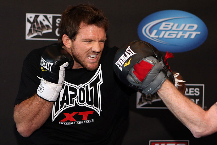 LOS ANGELES - AUGUST 01:  Ryan Bader works out for the media during the UFC on FOX open workouts at the J.W. Marriott on August 1, 2012 in Los Angeles, California. (Photo by Josh Hedges/Zuffa LLC/Zuffa LLC via Getty Images)