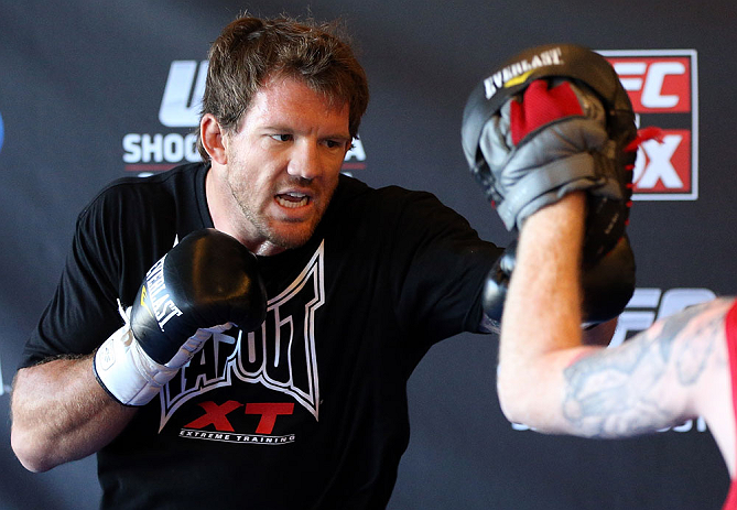 LOS ANGELES - AUGUST 01:  Ryan Bader works out for the media during the UFC on FOX open workouts at the J.W. Marriott on August 1, 2012 in Los Angeles, California. (Photo by Josh Hedges/Zuffa LLC/Zuffa LLC via Getty Images)