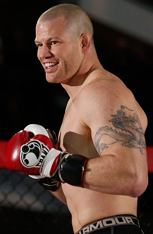 MONTREAL, QC - MARCH 13: Nate Marquardt conducts an open training session for fans and media ahead of his UFC 158 bout at Complexe Desjardins on March 13, 2013 in Montreal, Quebec, Canada. (Photo by Josh Hedges/Zuffa LLC/Zuffa LLC via Getty Images)