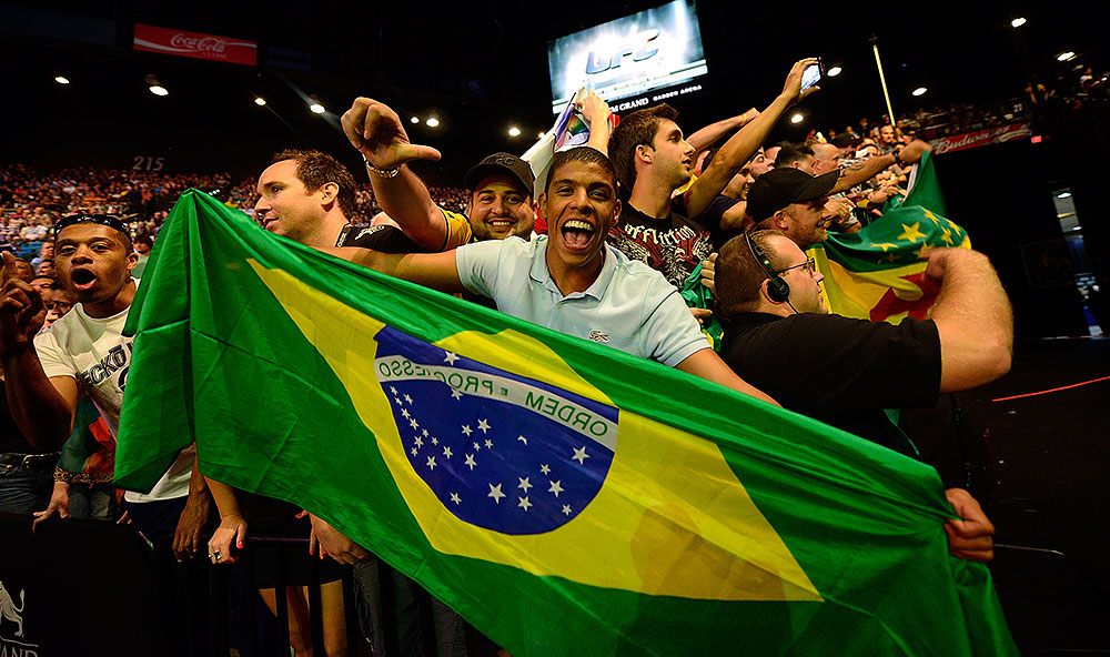 LAS VEGAS, NV - JULY 7:   Fans in attendance during UFC 148 inside MGM Grand Garden Arena on July 7, 2012 in Las Vegas, Nevada.  (Photo by Donald Miralle/Zuffa LLC/Zuffa LLC via Getty Images)  *** Local Caption ***