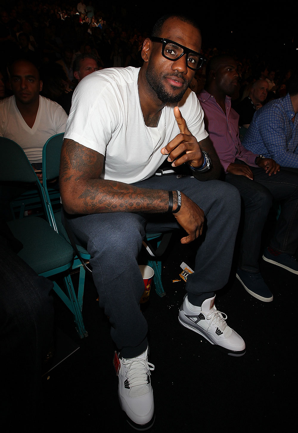 LAS VEGAS, NV - JULY 7:   LeBron James in attendance during UFC 148 inside MGM Grand Garden Arena on July 7, 2012 in Las Vegas, Nevada.  (Photo by Jeff Bottari/Zuffa LLC via Getty Images)  *** Local Caption *** LeBron James