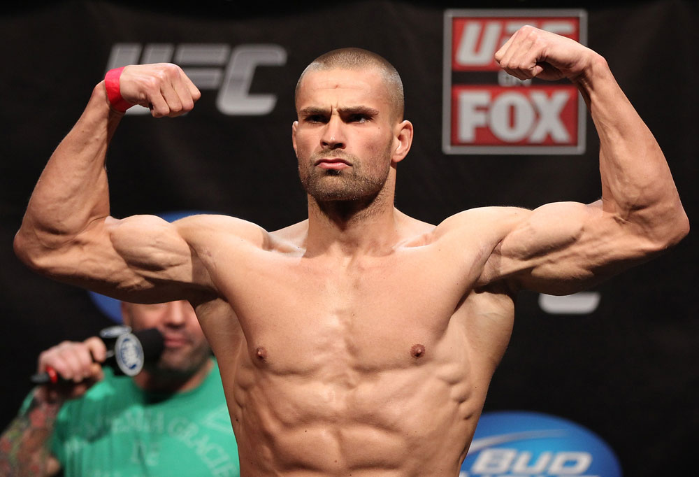 EAST RUTHERFORD, NJ - MAY 04: Karlos Vemola weighs in during the UFC on FOX official weigh in at Izod Center on May 4, 2012 in East Rutherford, New Jersey. (Photo by Josh Hedges/Zuffa LLC/Zuffa LLC via Getty Images)