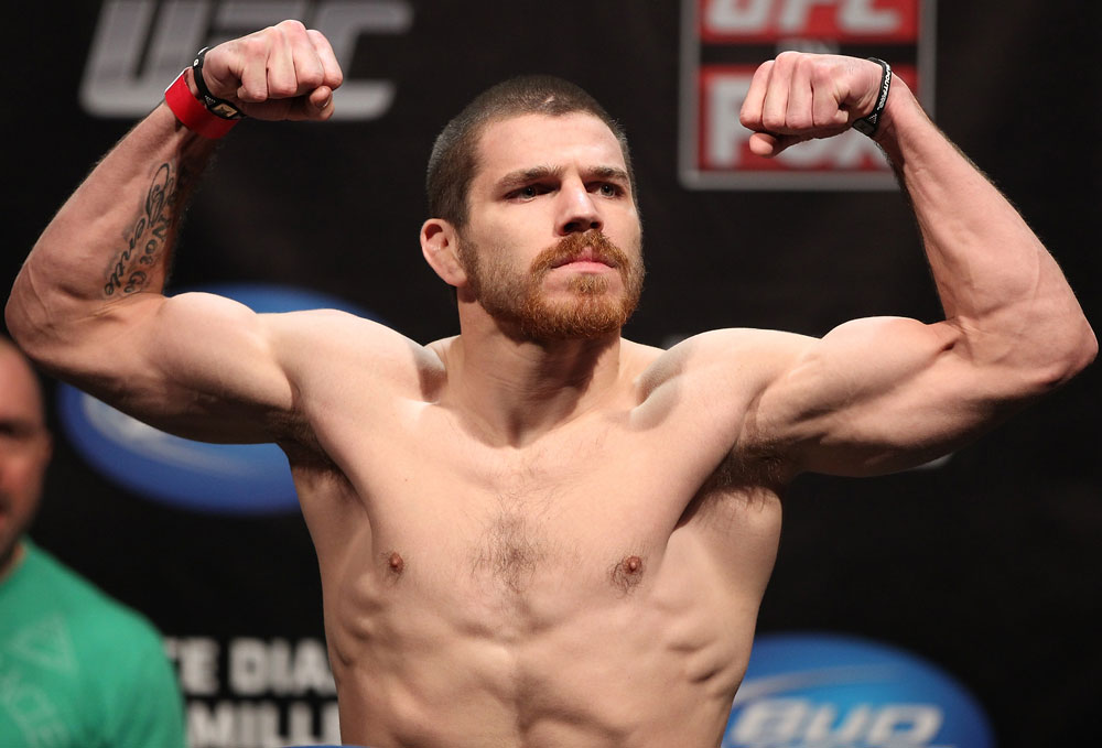 EAST RUTHERFORD, NJ - MAY 04: Jim Miller weighs in during the UFC on FOX official weigh in at Izod Center on May 4, 2012 in East Rutherford, New Jersey. (Photo by Josh Hedges/Zuffa LLC/Zuffa LLC via Getty Images)