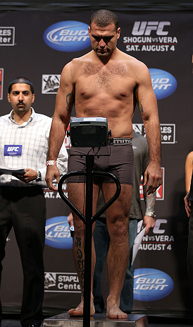LOS ANGELES - AUGUST 03: Mauricio ''Shogun'' Rua makes weight during the UFC on FOX weigh in at Staples Center on August 3, 2012 in Los Angeles, California. (Photo by Josh Hedges/Zuffa LLC/Zuffa LLC via Getty Images)